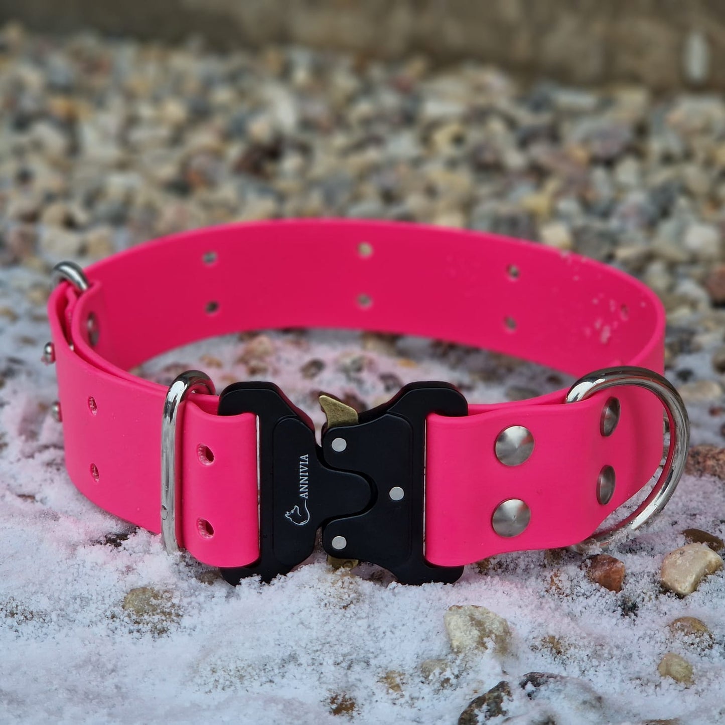 Biothane Maxi Elegance dog collar - Pink