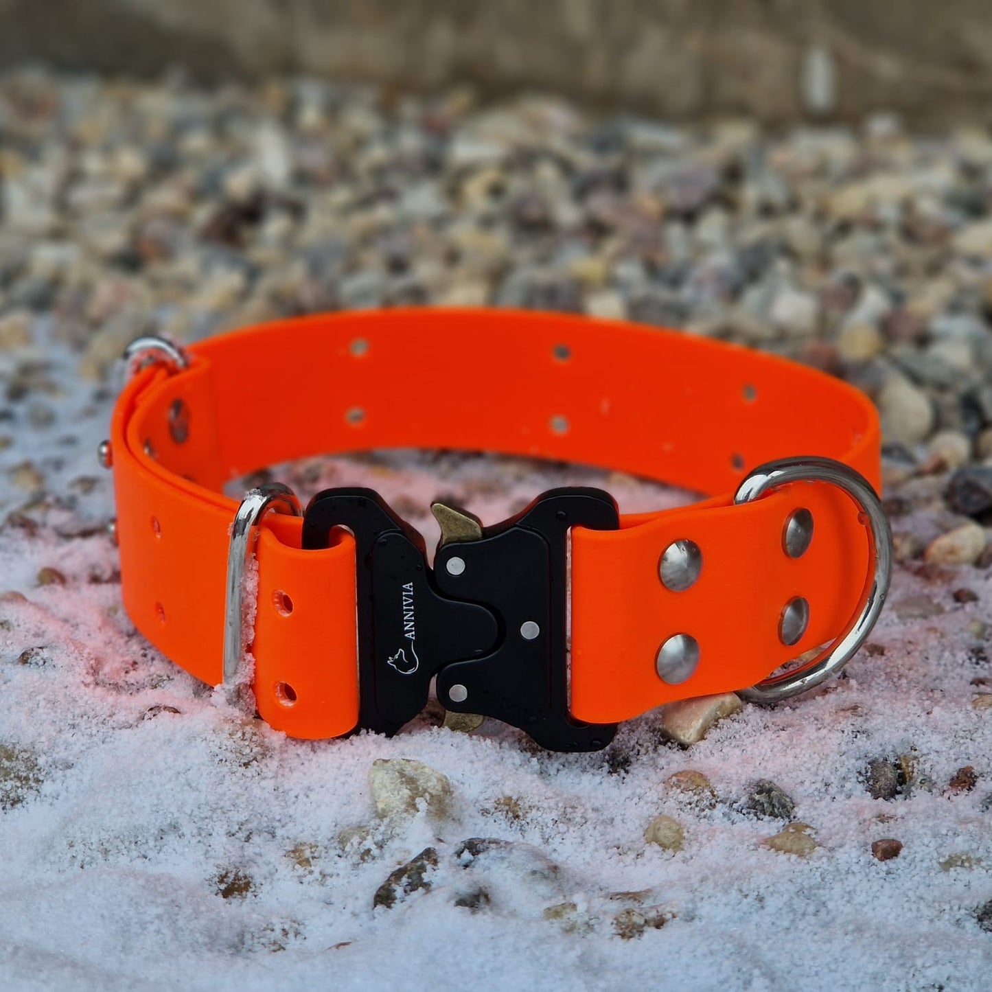 Biothane Maxi Elegance dog collar - Orange