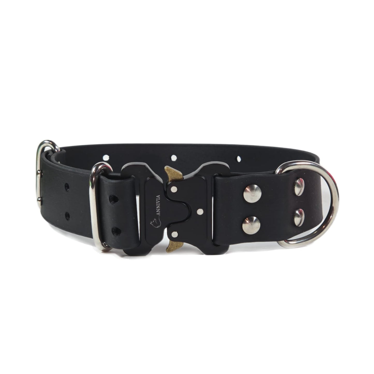 Biothane Maxi Elegance dog collar - Black