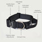 Tactical dog collar Black (4 cm)
