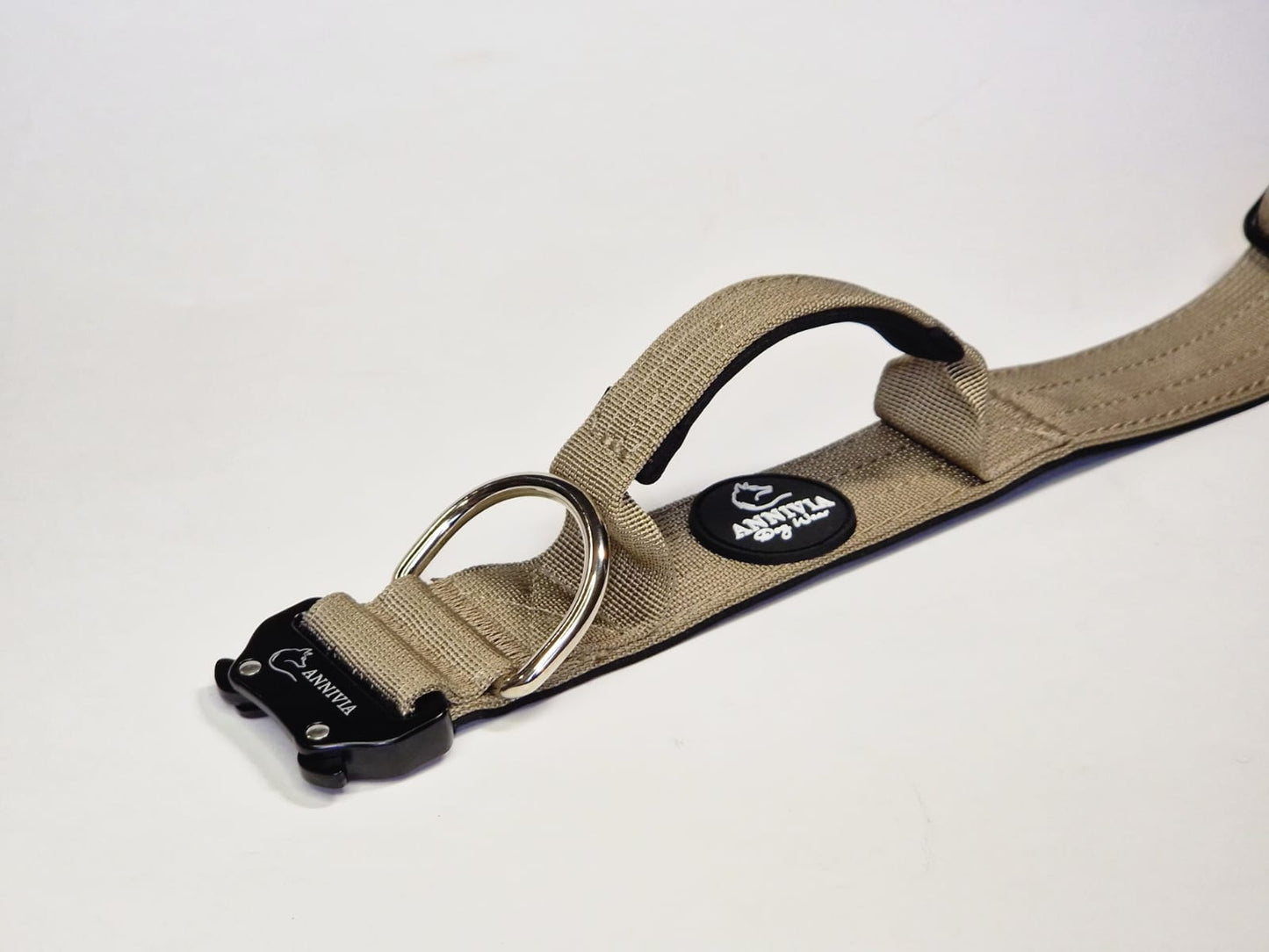 Tactical dog collar Sand & Black (4 cm)