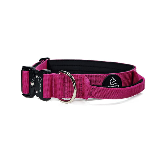 Tactical dog collar Magneta Pink (4 cm)