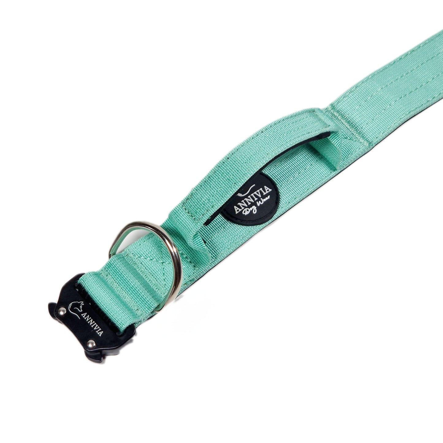 Tactical dog collar Mint & Black (4 cm)