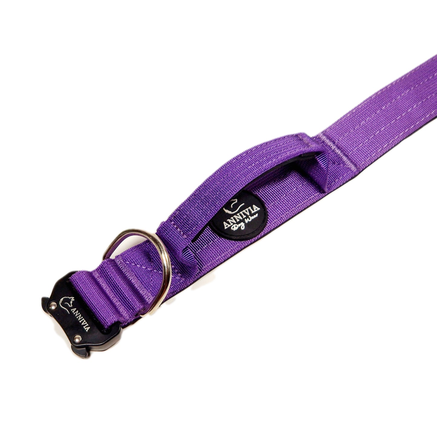 Tactical dog collar Purple & Black (4 cm)