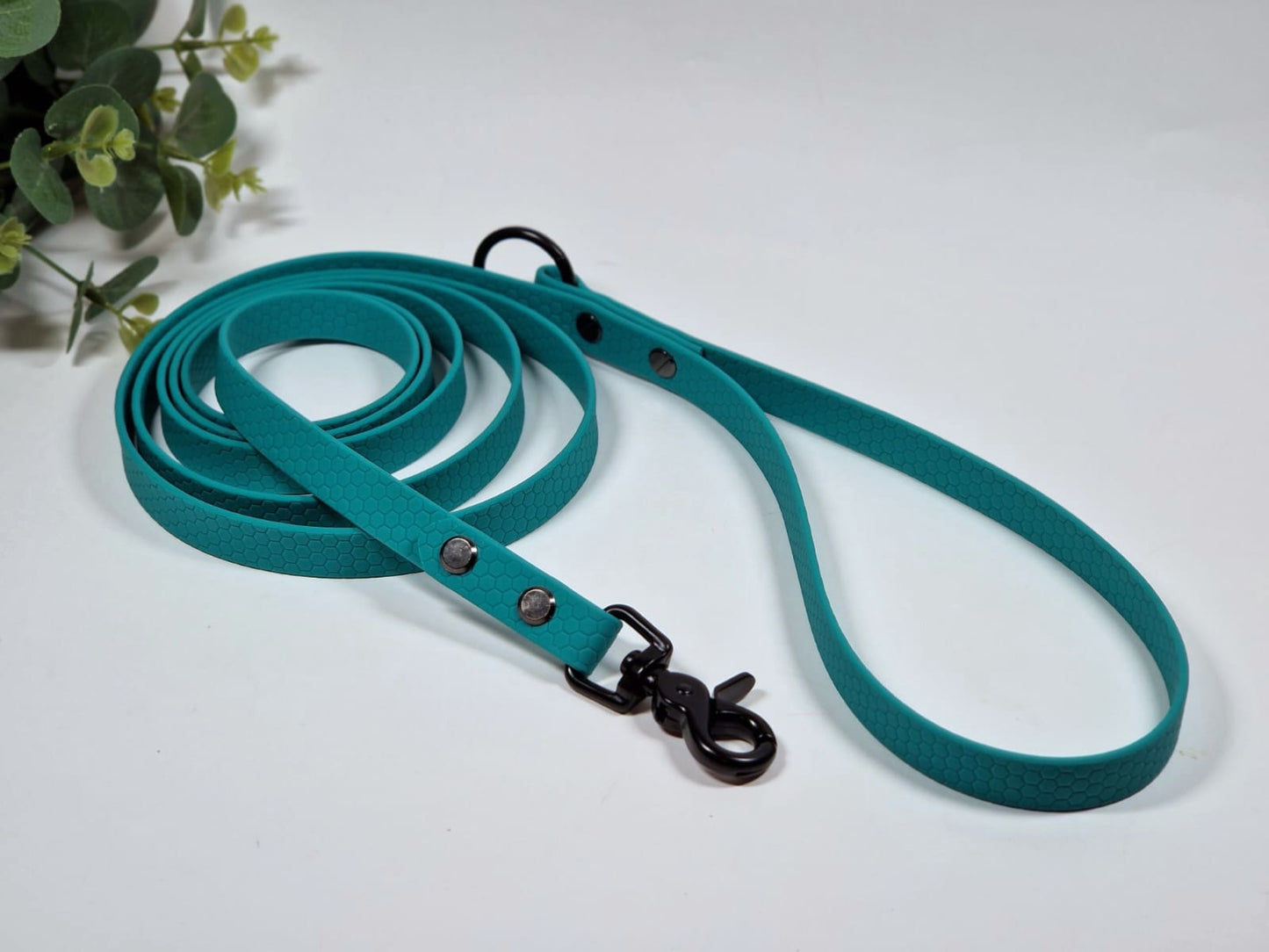 Hexa dog leash 16mm wide, 3 m - teal