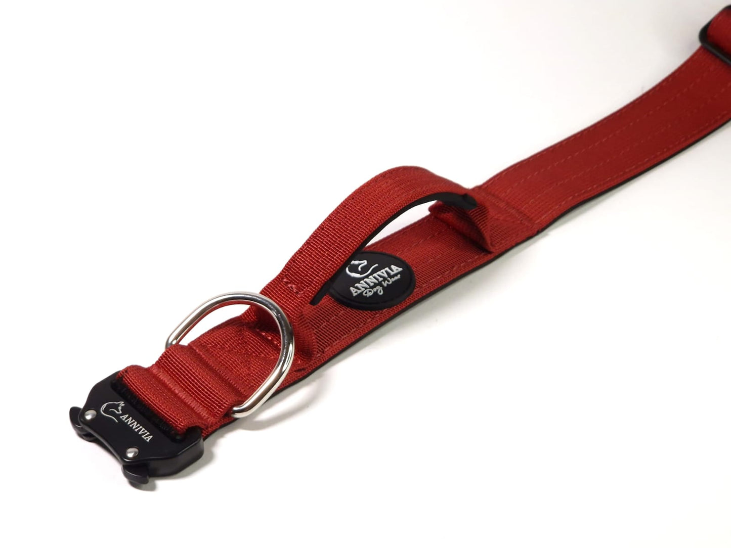 Tactical dog collar Dark Red (4 cm)