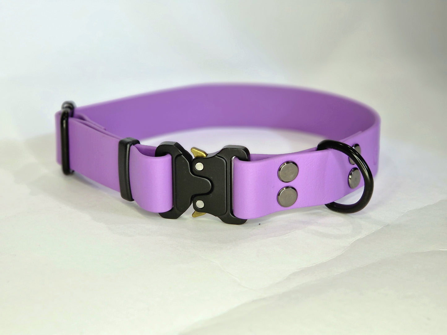 Biothane Black quick safe-lock dog collar  - Color choice